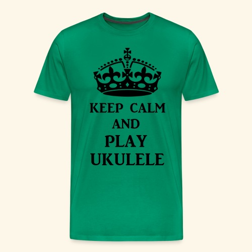 keep calm play ukulele bl - Men's Premium T-Shirt