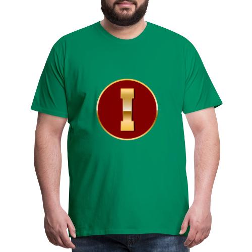 Letter I – Capital Varsity Alphabet Monogram - Men's Premium T-Shirt