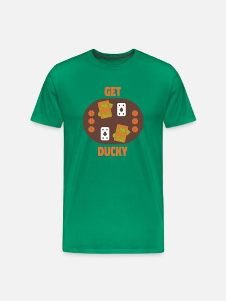 Get Ducky Card Player - Men's Premium T-Shirt - kelly green