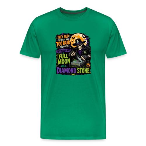 Too Hard To Sharpen Diamond Stone - Skeleton Knife - Men's Premium T-Shirt