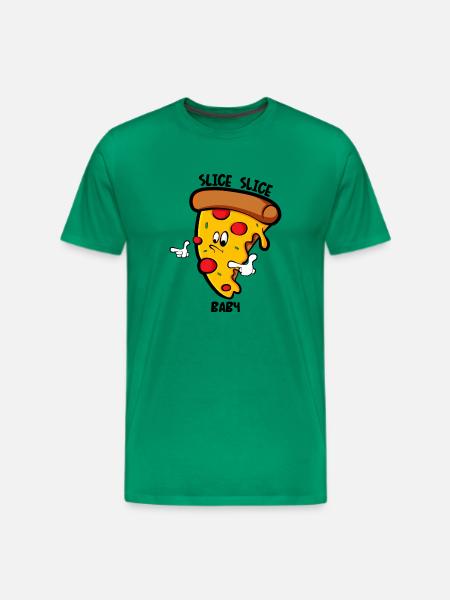 Pizza By The Slice - Men's Premium T-Shirt - kelly green