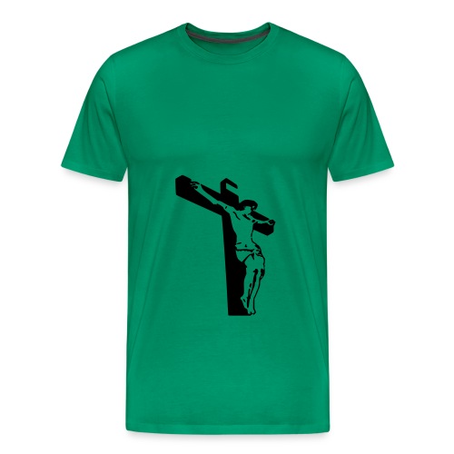 Jesus on a cross black color - Men's Premium T-Shirt