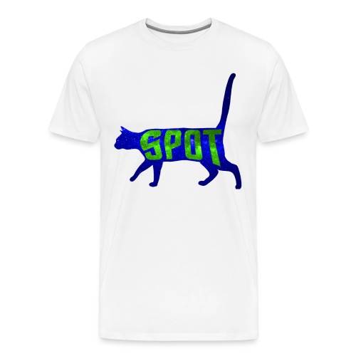 Data's Cat Spot (Blue and Green) - Men's Premium T-Shirt