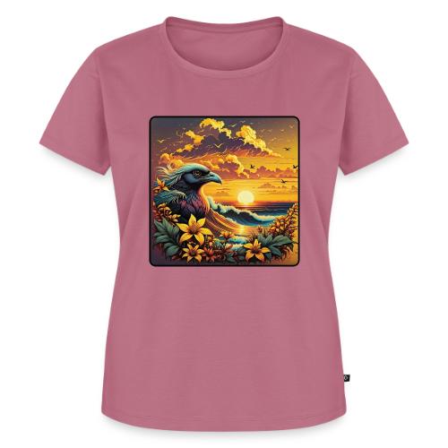 Sunset Wave Bird - Women's Premium T-Shirt