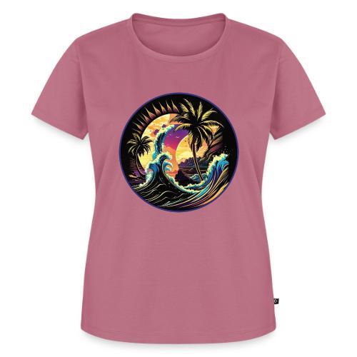 Purple Sunset Waves - Women's Premium T-Shirt