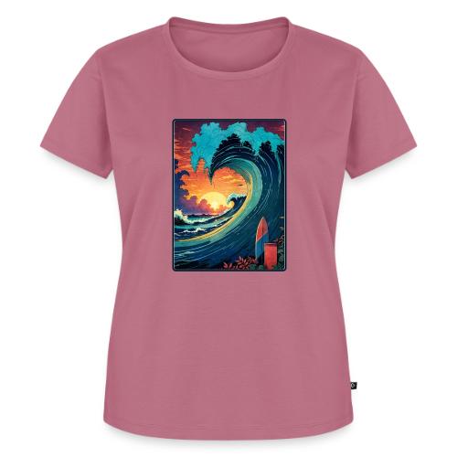 Vintage Sunrise Wave - Women's Premium T-Shirt