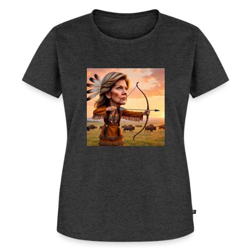 Elizabeth Warren hunting buffalo - Women's Premium T-Shirt