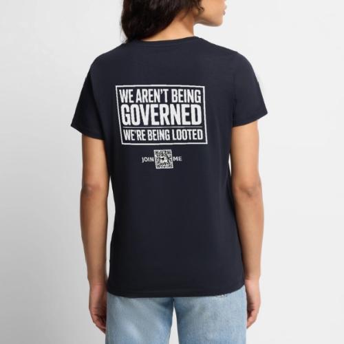 Looted (white, back-facing) - Women's Premium T-Shirt