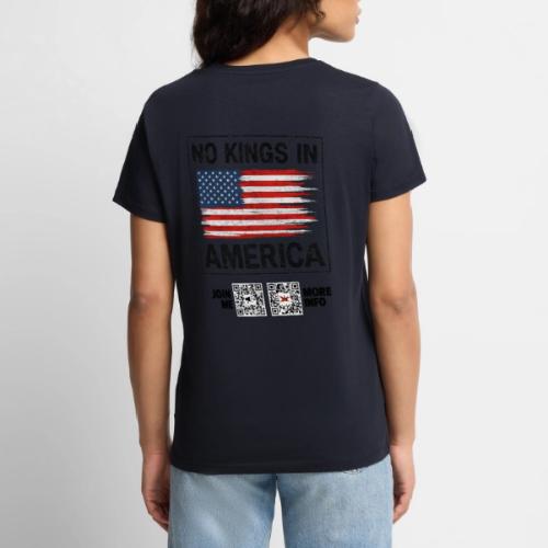 No Kings In America (black, back) - Women's Premium T-Shirt
