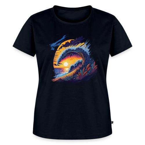 Rainbow Fire Wave - Women's Premium T-Shirt