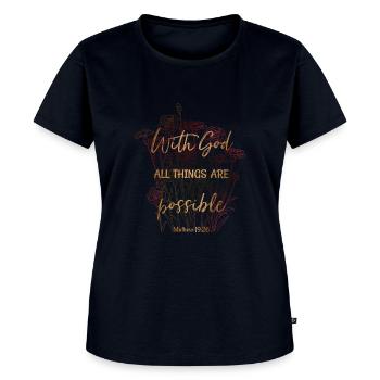 Christian Bible Verse For And - Women's Premium T-Shirt - navy - Front - Selfina (174cm)
