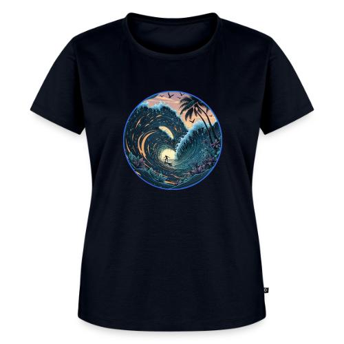 Double Barrel Flower Wave - Women's Premium T-Shirt