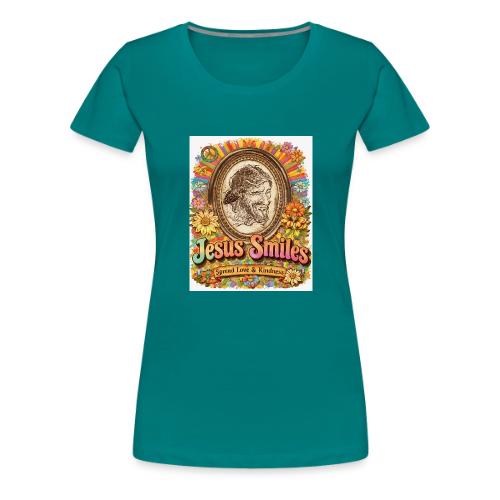 jesus-smile.com, Rare Portrait, Jesus the Healer. - Women's Premium T-Shirt