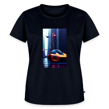 Futuristic car - Women's Premium T-Shirt - navy - Front - Selfina (174cm)