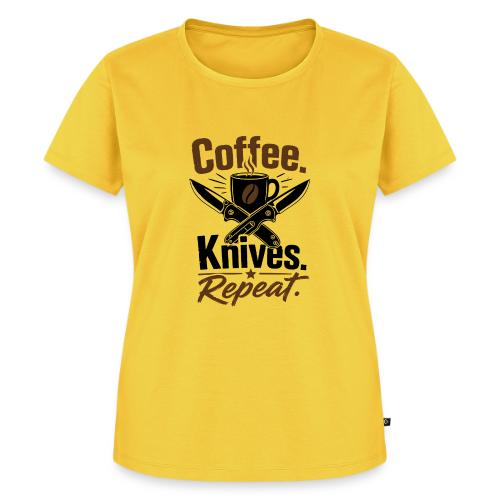 Coffee Knives Repeat - Funny EDC Knife Collector - Women's Premium T-Shirt