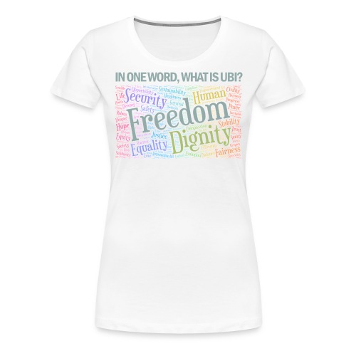 Basic Income in one word - Women's Premium T-Shirt