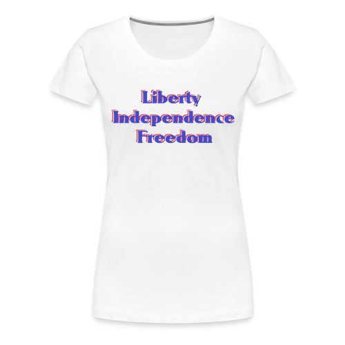 liberty Independence Freedom blue white red - Women's Premium T-Shirt