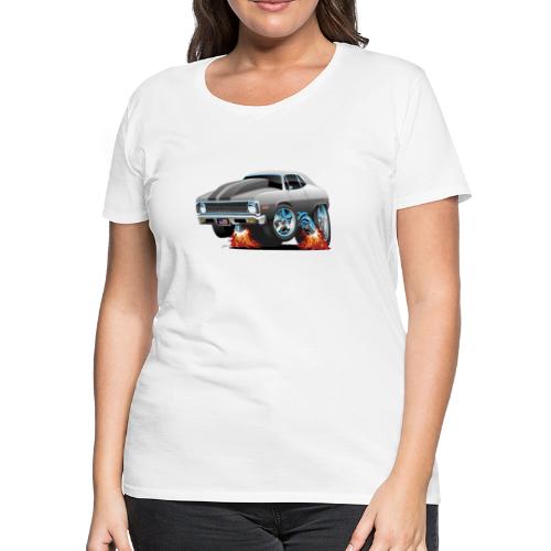 Classic American Muscle Car Hot Rod Cartoon - Women's Premium T-Shirt