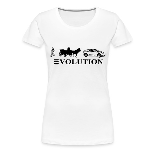 Model Y evolution caveman, horse cap, Tesla Y - Women's Premium T-Shirt