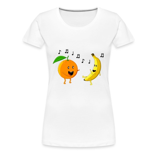 Dancing Orange and Banana - Women's Premium T-Shirt