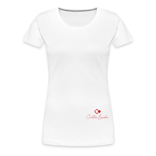 CROATIAN LAVENDER LOGO MONOCHROME RED CMYK - Women's Premium T-Shirt