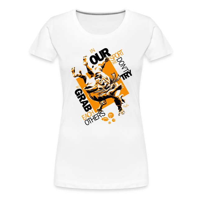 Judo Shirt BJJ Shirt Grab Design for white shirts