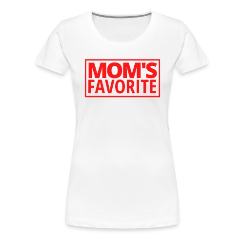MOM'S FAVORITE (Red Square Logo) - Women's Premium T-Shirt