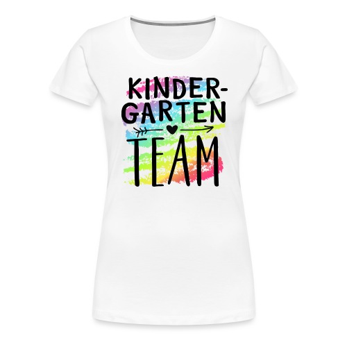 Kindergarten Team Crayon Splash Teacher T-Shirts - Women's Premium T-Shirt