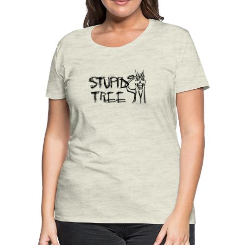Stupid Tree Disc Golf Shirt Black Print - Women's Premium T-Shirt