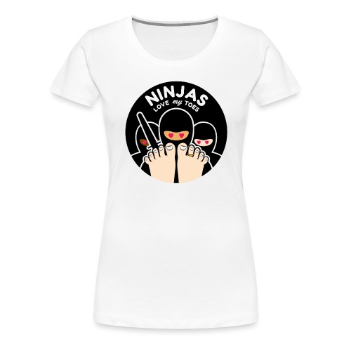 NINJAS LOVE MY TOES (cream) - Women's Premium T-Shirt