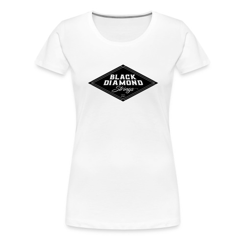 Black Diamond logo Black with White - Women's Premium T-Shirt