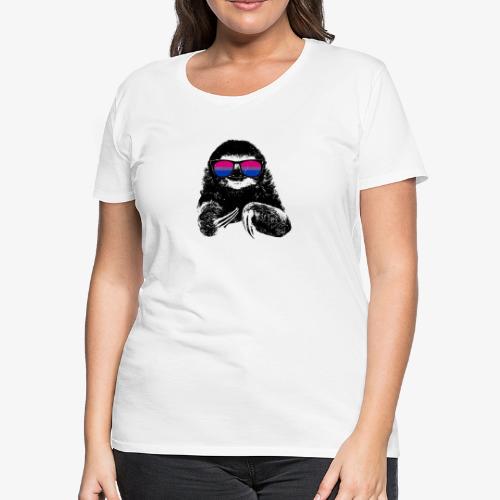 Pride Sloth Bisexual Flag Sunglasses - Women's Premium T-Shirt