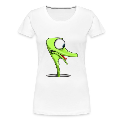 Funny Green Ostrich - Women's Premium T-Shirt