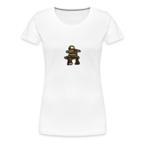 Inuksuk Totem Figure in Gold - Women's Premium T-Shirt