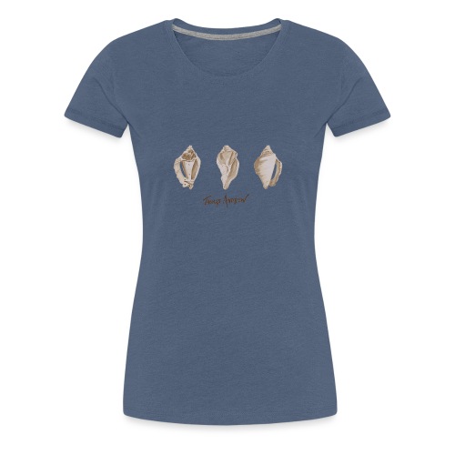 Shells 3 in a row with signature - Women's Premium T-Shirt