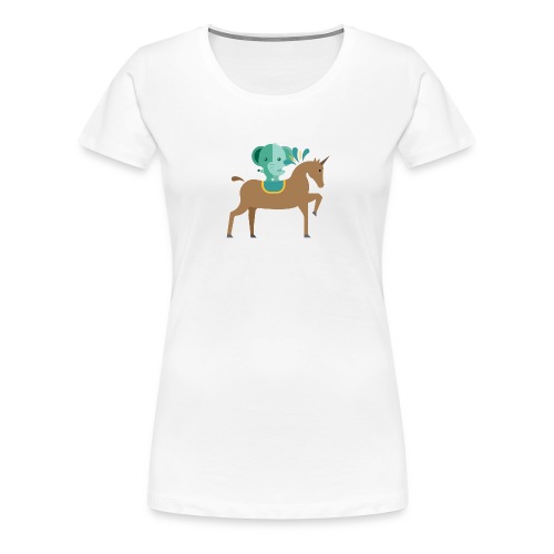 Unicorn and elephant - Women's Premium T-Shirt
