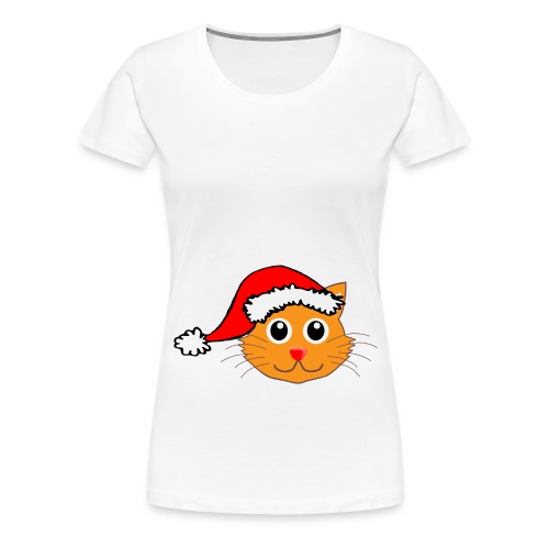 Santa Paws Cat - Women's Premium T-Shirt