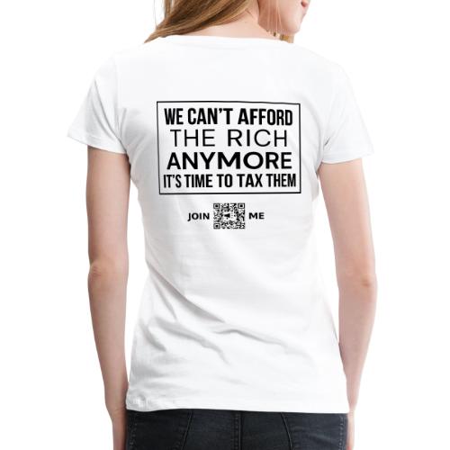 Tax the Rich (black, back) - Women's Premium T-Shirt