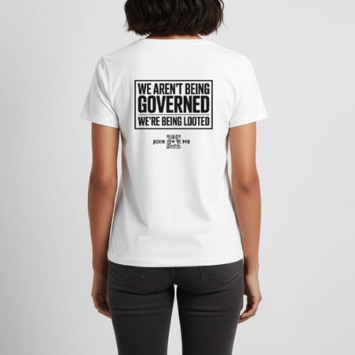 Looted (black, back) - Women's Premium T-Shirt