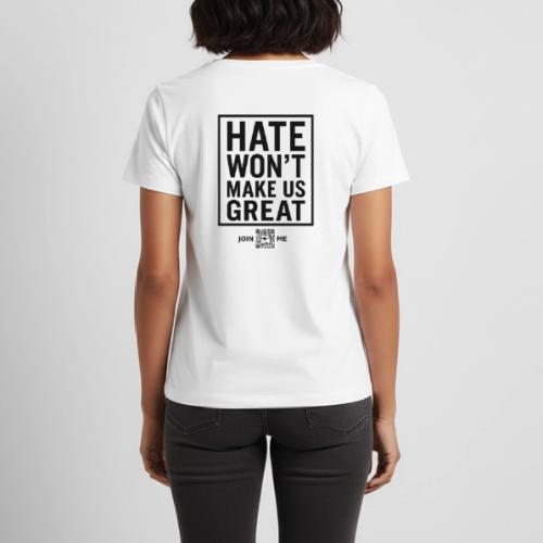 Hate (black, back-facing) - Women's Premium T-Shirt