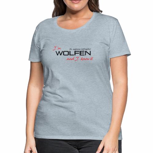 Front/Back: Wolfen Attitude on Light- Adapt or Die - Women's Premium T-Shirt