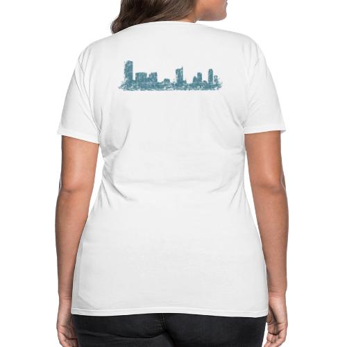 Austin, Texas Skyline (Vintage Blue) - Women's Premium T-Shirt