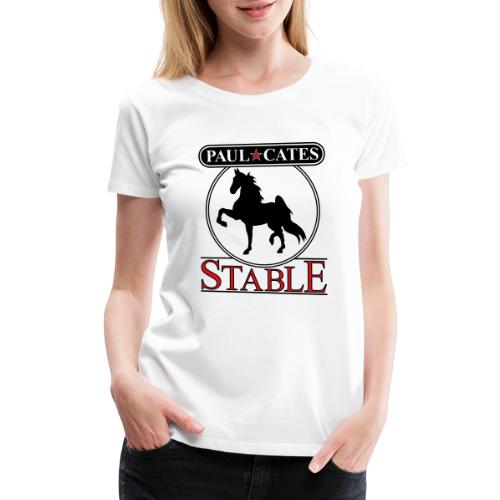Paul Cates Stable light shirt with sleeve decal - Women's Premium T-Shirt