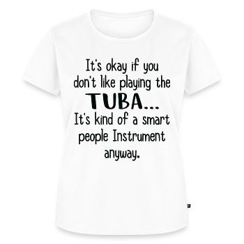 Funny Tuba Player - Women's Premium T-Shirt - white - Front - AI Model Female 180 light (180cm)