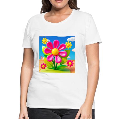Pink Floral Peace | Sky & Nature Design - Women's Premium T-Shirt