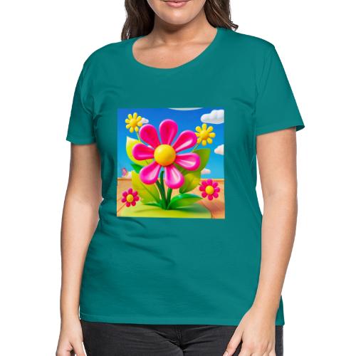 Pink Floral Peace | Sky & Nature Design - Women's Premium T-Shirt