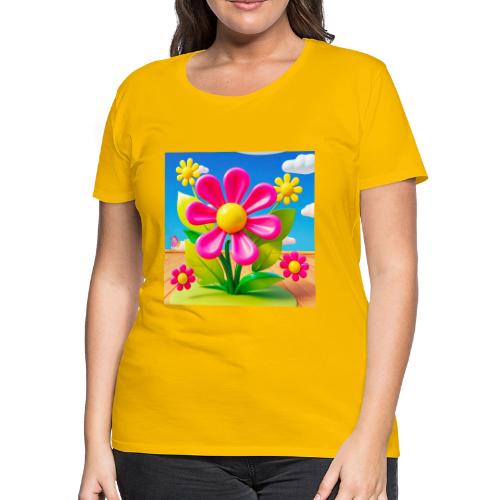 Pink Floral Peace | Sky & Nature Design - Women's Premium T-Shirt