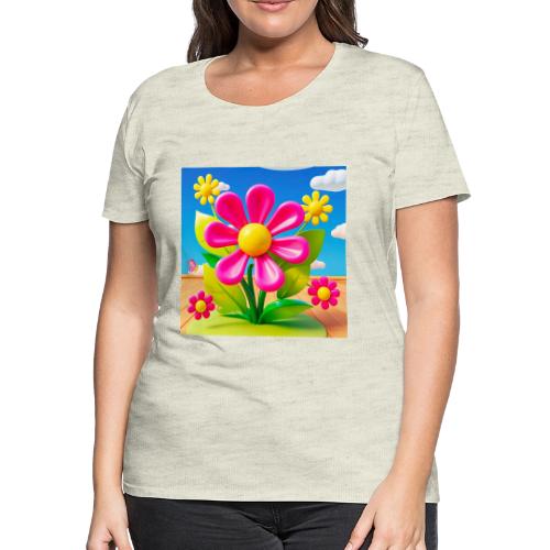 Pink Floral Peace | Sky & Nature Design - Women's Premium T-Shirt