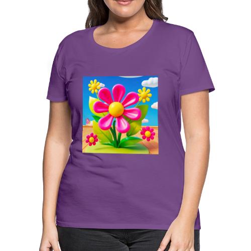 Pink Floral Peace | Sky & Nature Design - Women's Premium T-Shirt