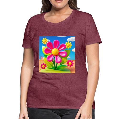 Pink Floral Peace | Sky & Nature Design - Women's Premium T-Shirt